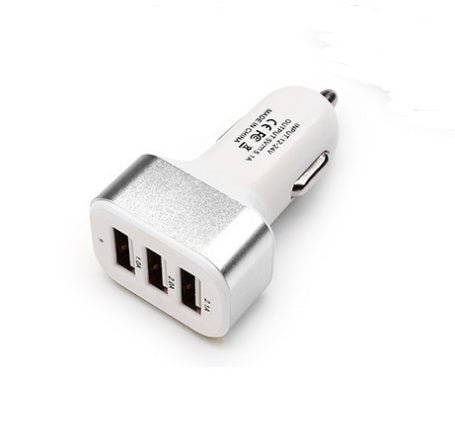 New 3USB car charger USB high - power universal car charger Square aluminum car charger - Verse